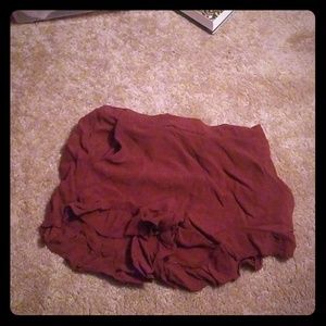 Ladies shorts-burgundy